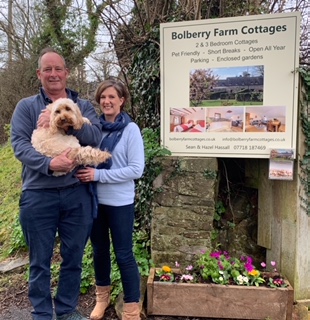 Bolberry Farm Cottages- Dog Award Sign Board